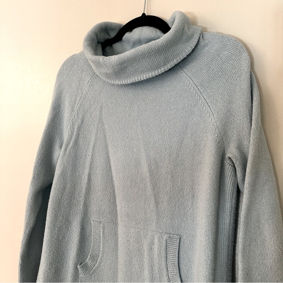 Loft Cowl-Turtle Neck Sweater Pullover Baby Blue Size Medium - Picture 2 of 11